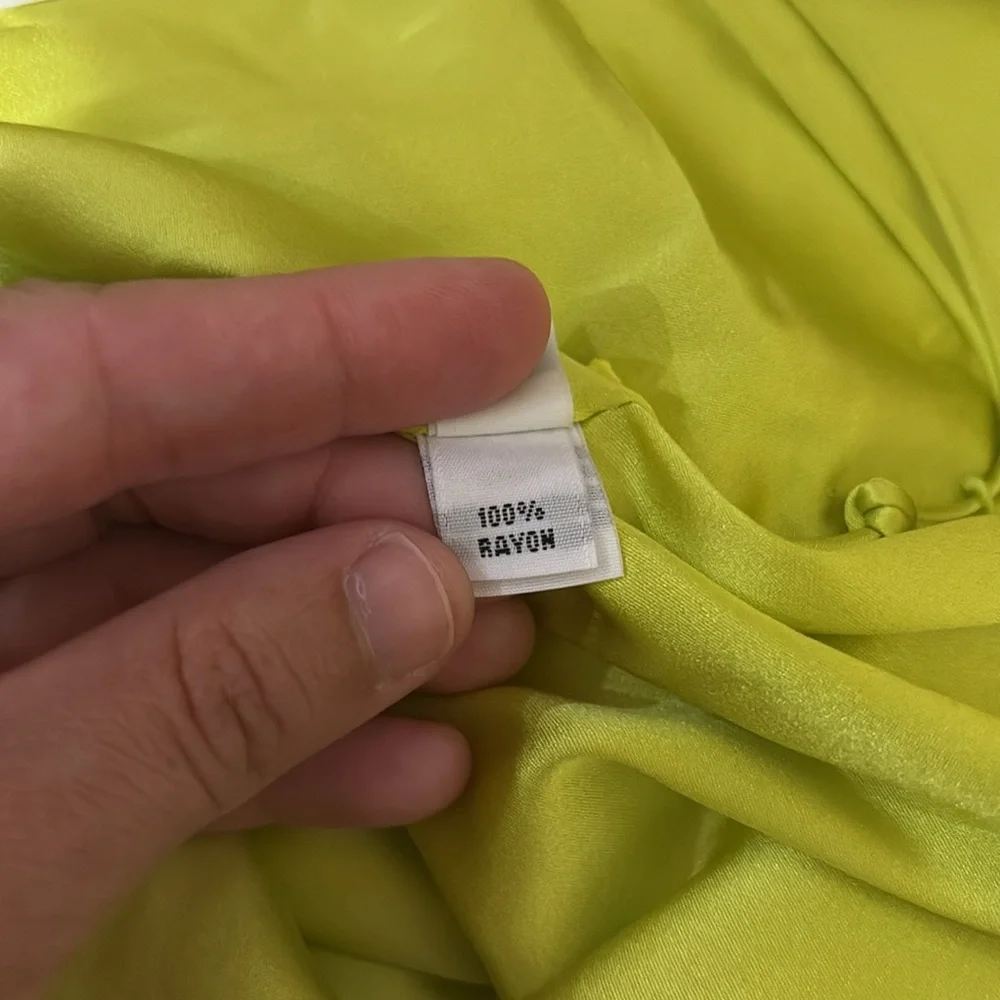 CDGNY by CD Greene Chartreuse Rhinestone Sheath Dress SZ 6 EUC